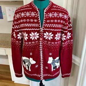 Croft & Barrow fairisle polar bear holiday sweater